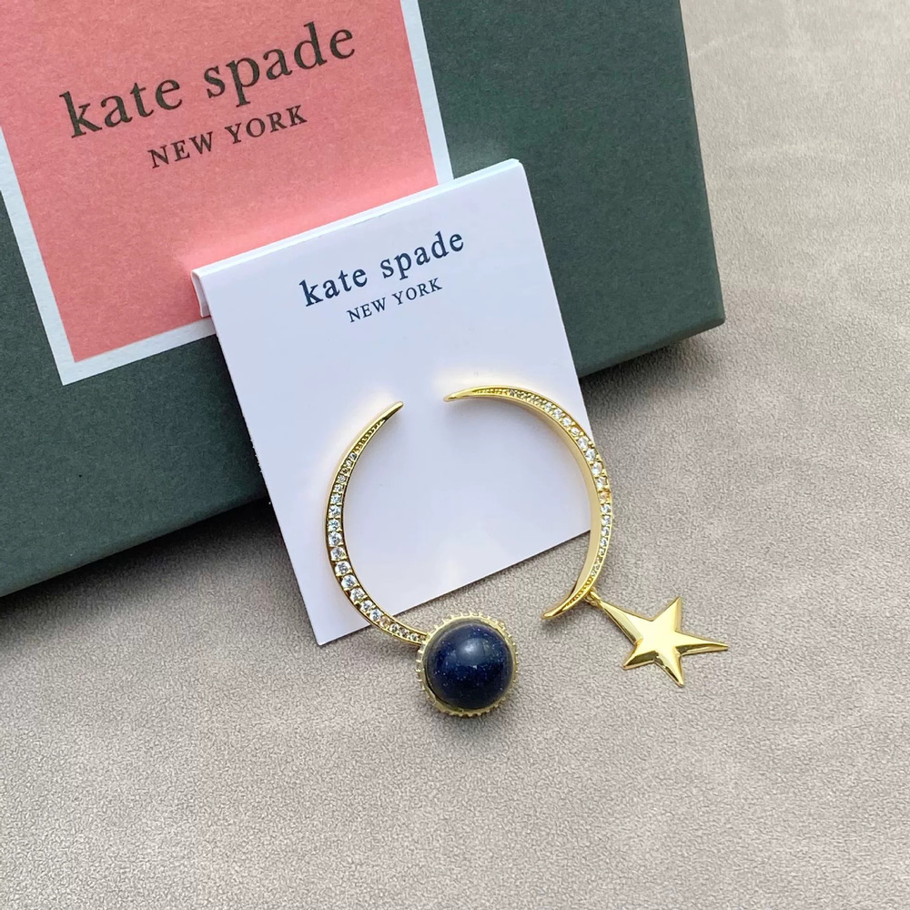 kate spade Trendy Moon Star Earrings CZ Sparkle Metal